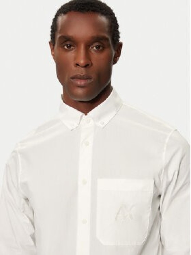 Armani Exchange Koszula 6DZC21 ZN2VZ 1116 Écru Slim Fit