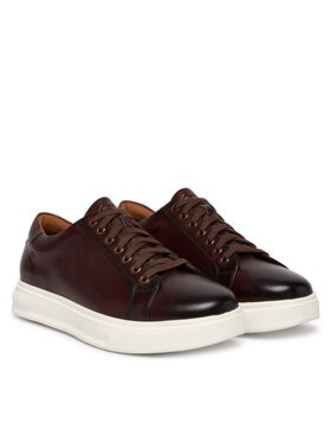 Clarks Sneakersy Goswell Tie 26186560 Brązowy