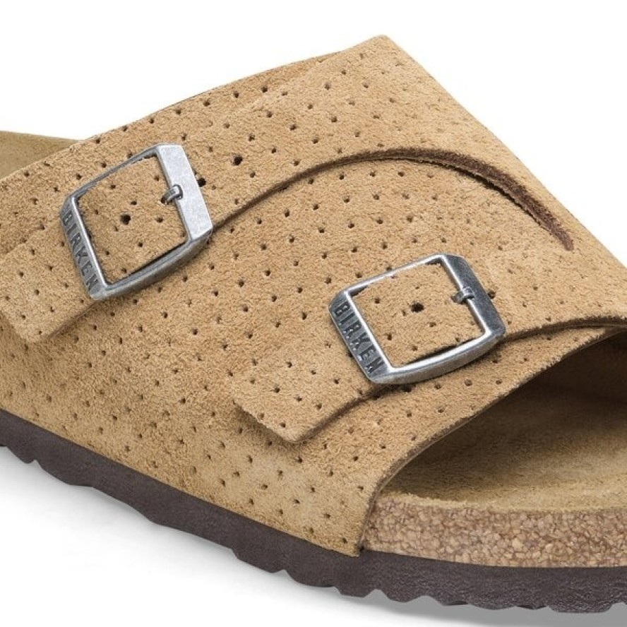 BIRKENSTOCK ZÜRICH LEVE DOTTED NEW BEIGE Klapki męskie
