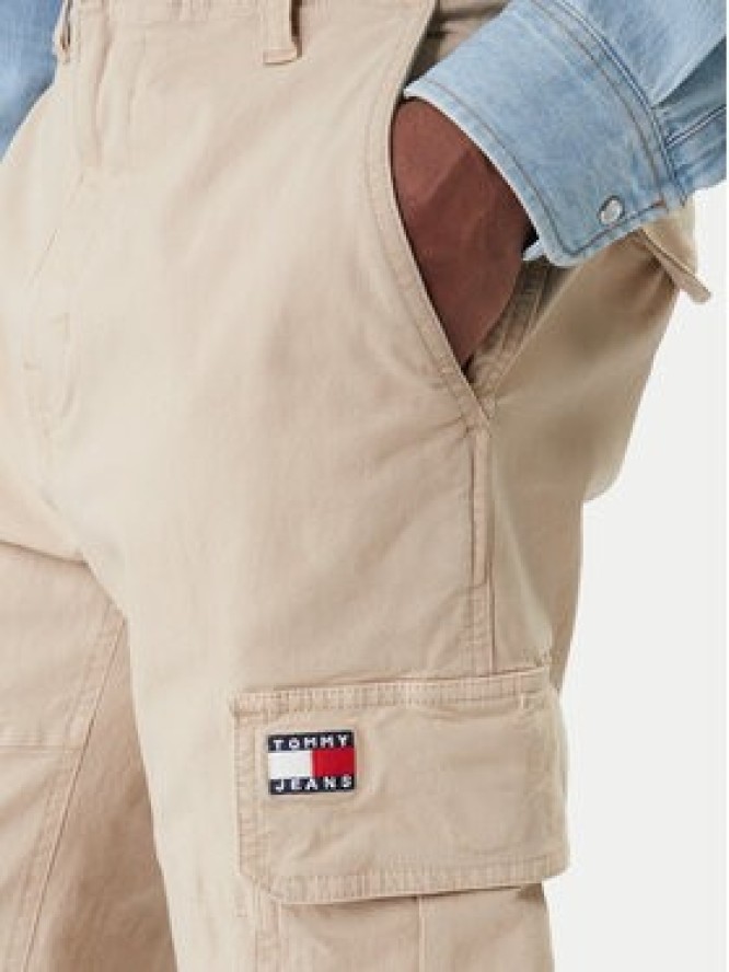 Tommy Jeans Spodnie materiałowe Sonny DM0DM22651 Beżowy Slim Fit