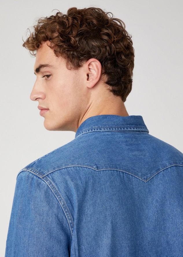 MĘSKA KOSZULA JEANSOWA WRANGLER 27MW 2YEAR W5MSLW922 112130247