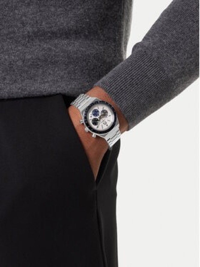 Timex Zegarek Q Timex® Chronograph TW2Y36200 Srebrny