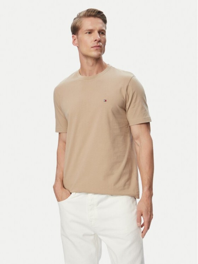 Tommy Hilfiger T-Shirt Ess Seasonal MW0MW39995 Beżowy Regular Fit