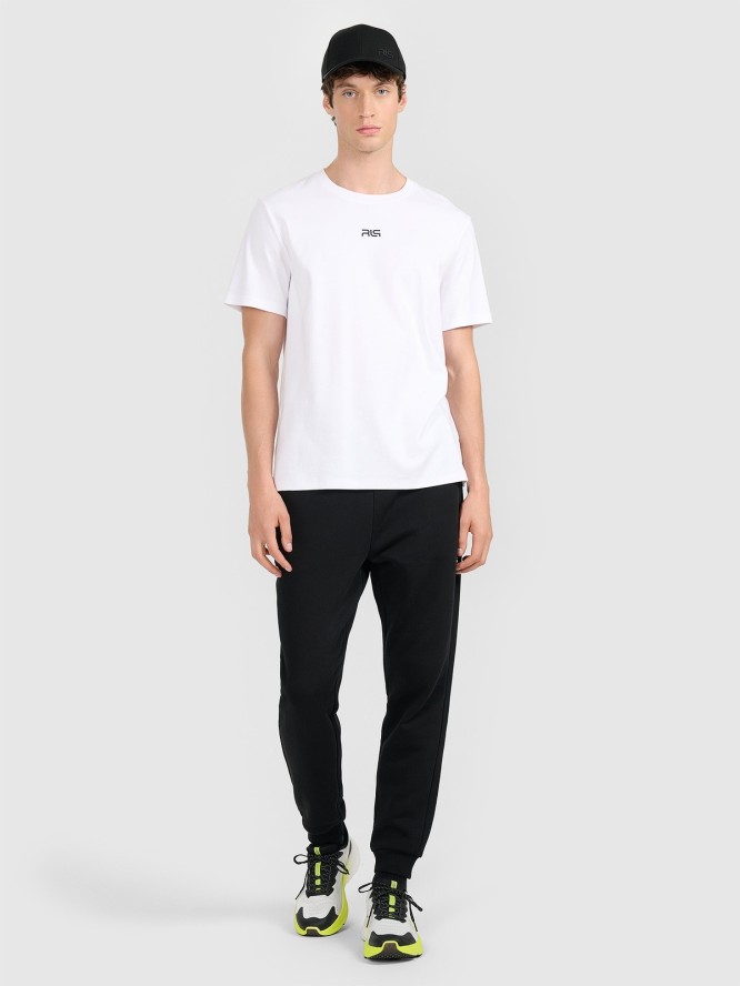 4F T-shirt regular z nadrukiem męski 4F x Robert Lewandowski - biała XL