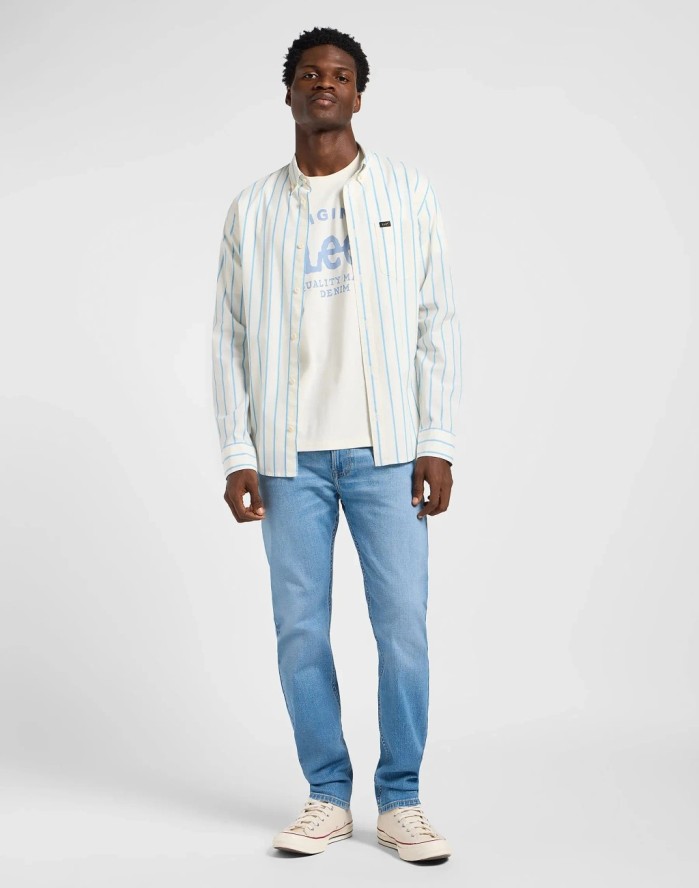 MESKA KOSZULA LEE BUTTON DOWN STREAM AURORA STRIP 112363686