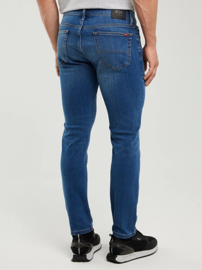 Jeansy męskie dopasowane niebieskie Tedd 356
