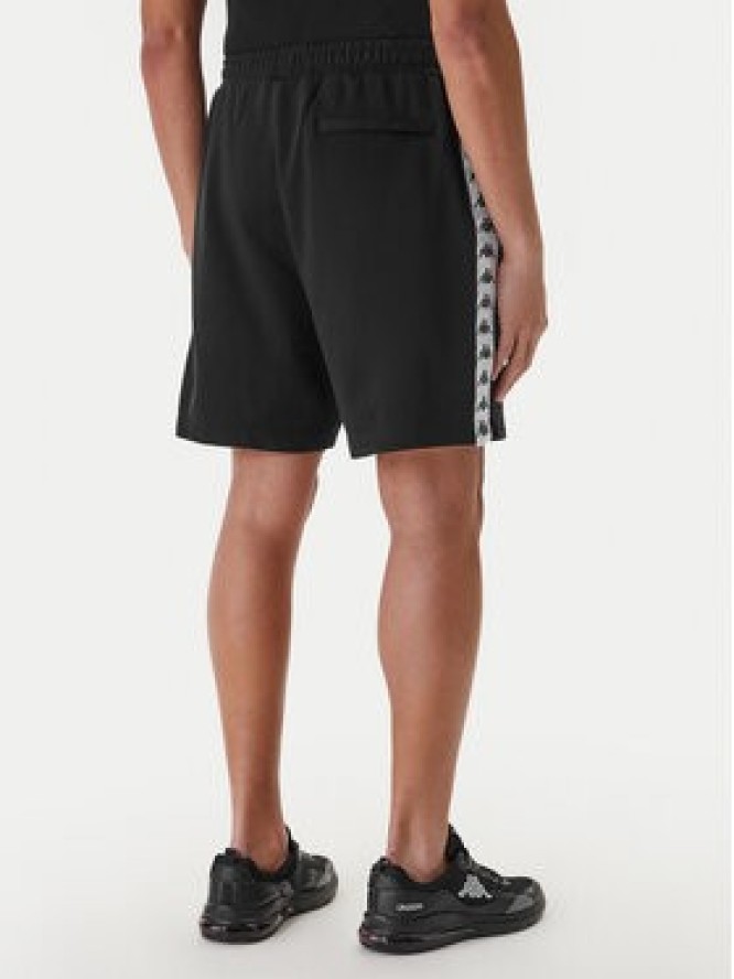 Kappa Szorty sportowe Banda Oviedo 351S77W Czarny Comfort Fit