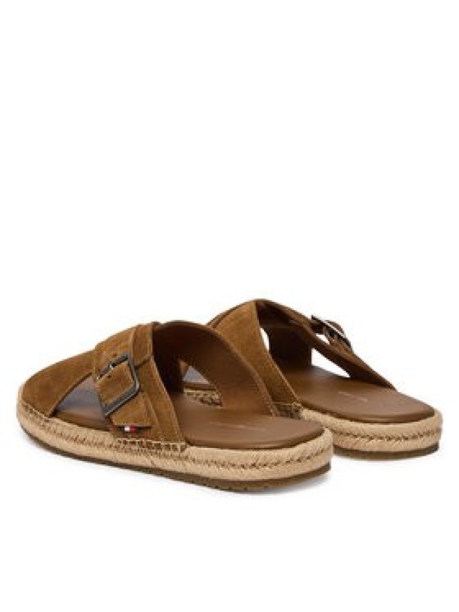 Tommy Hilfiger Espadryle Buckle Flexible Sandals FM0FM05772 Brązowy