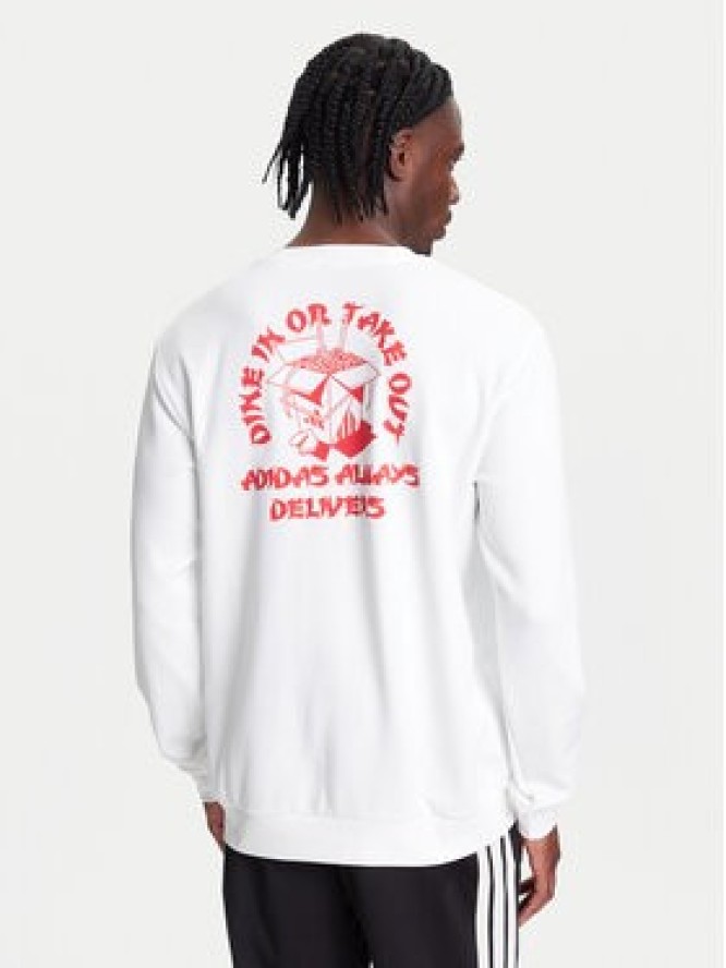 adidas Bluza Food Noodle Graphic JW4347 Biały Regular Fit