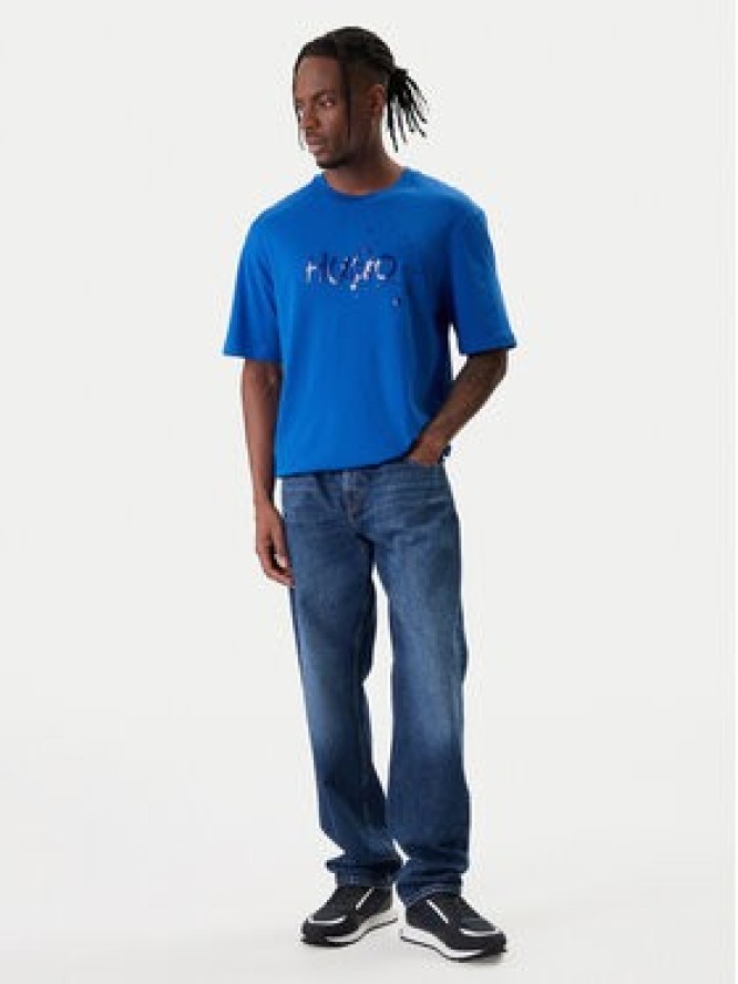 HUGO T-Shirt Nierofix 50554369 Niebieski Regular Fit