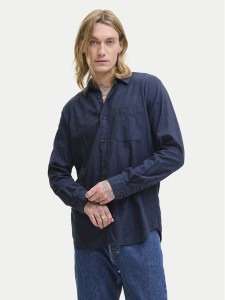 Jack & Jones Koszula Classic Melange 12278416 Granatowy Regular Fit