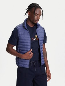 United Colors Of Benetton Kamizelka 2TWDUJ00P Niebieski Regular Fit