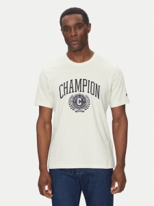 Champion T-Shirt 221174 Écru Regular Fit