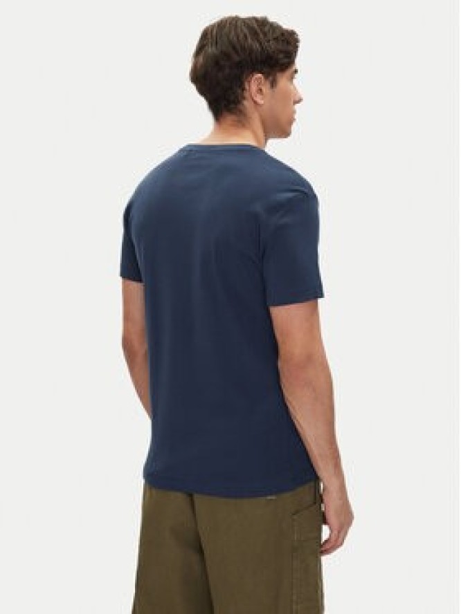 Mustang T-Shirt Allen 1016486 Granatowy Slim Fit