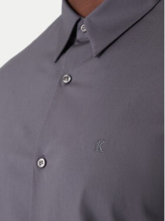 Calvin Klein Koszula LV04LB145G Szary Slim Fit