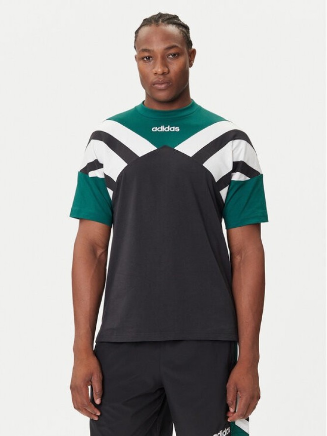 adidas T-Shirt Archive Cutline JX3075 Zielony Loose Fit