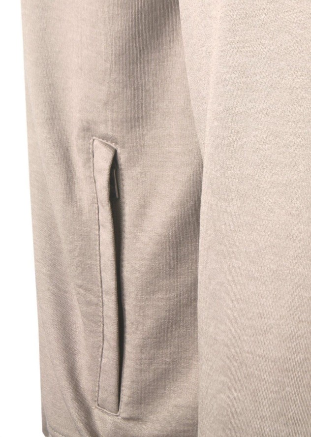 Lekka Bluza na Zamek z Wysokim Kołnierzem - Pako Jeans - Beżowa