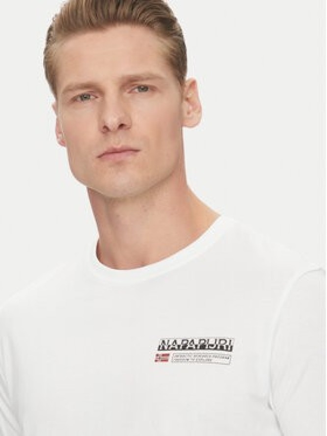 Napapijri T-Shirt Kasba NP0A4HQQ Biały Regular Fit