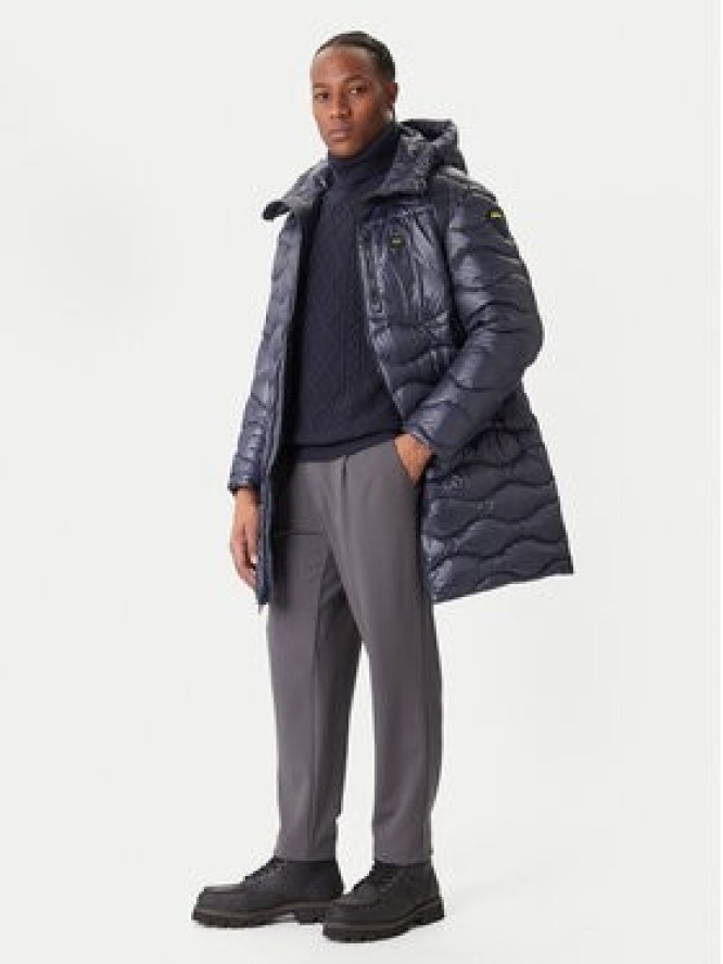 Blauer Kurtka puchowa Impermeabile 25WBLUK03068 Granatowy Regular Fit