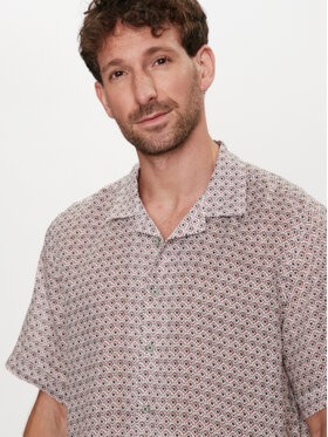 Bugatti Koszula 9253 58901A Beżowy Slim Fit