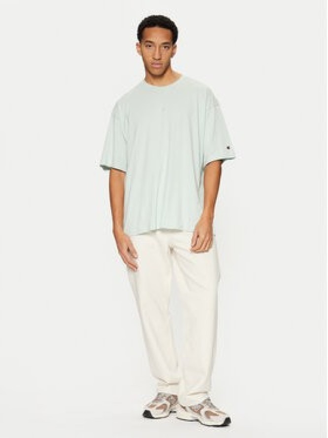Champion T-Shirt 220279 Zielony Relaxed Fit