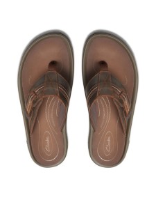 Clarks Japonki Wesley Sun 26176987 Brązowy