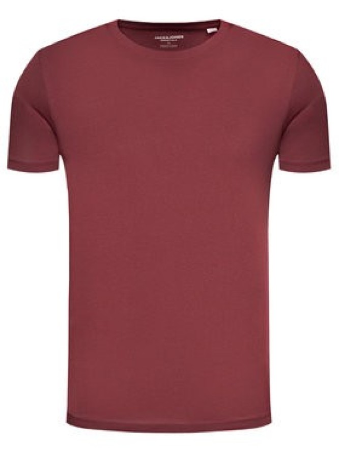 Jack & Jones T-Shirt Organic Basic 12156101 Bordowy Slim Fit