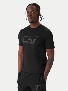 EA7 Emporio Armani T-Shirt 7M001412 AF22264 MC005 Czarny Regular Fit