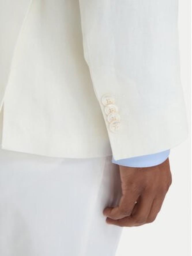 BOSS Marynarka Hutson Peak 262 50561857 Biały Slim Fit