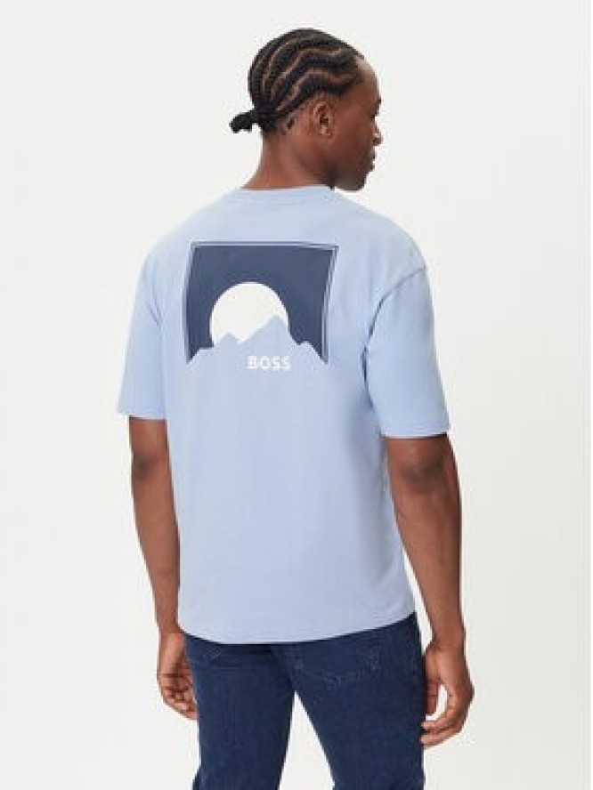 BOSS T-Shirt Te_Move 50547087 Błękitny Relaxed Fit
