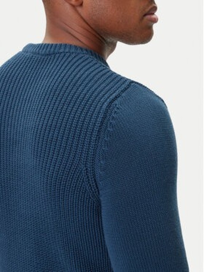 Aeronautica Militare Sweter 252MA1571UL00409 Niebieski Slim Fit