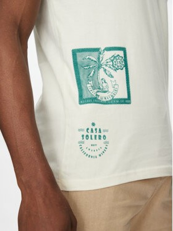 INDICODE T-Shirt Inflorallo 41-137 Écru Regular Fit