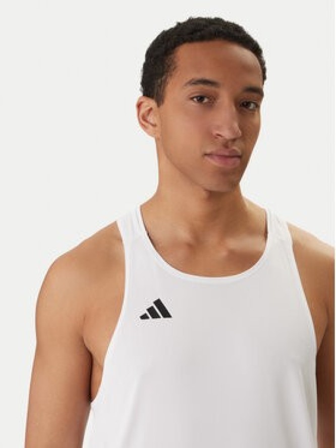 adidas Koszulka techniczna Adizero Essentials IX2853 Biały Slim Fit