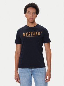 Mustang T-Shirt Austin 1016853 Granatowy Regular Fit