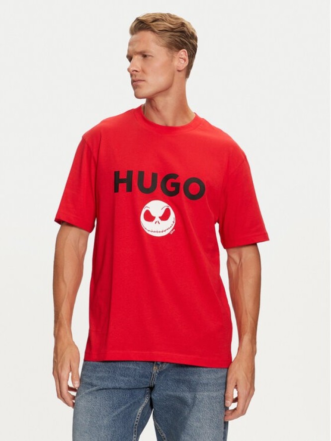 HUGO T-Shirt 50537986 Czerwony Regular Fit