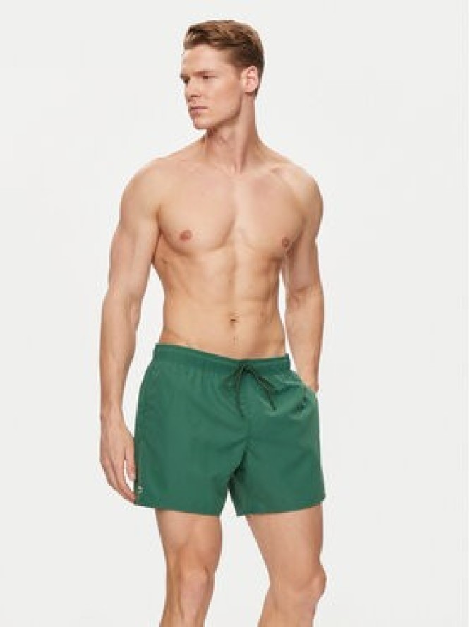 Lacoste Szorty kąpielowe MH6270 Zielony Regular Fit