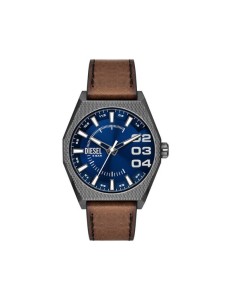 Diesel Zegarek Double Scraper DZ2189 Brązowy