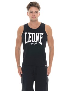 Koszulka męska Leone 1947 Apparel bez rękawów z dużym logo styl bokserski