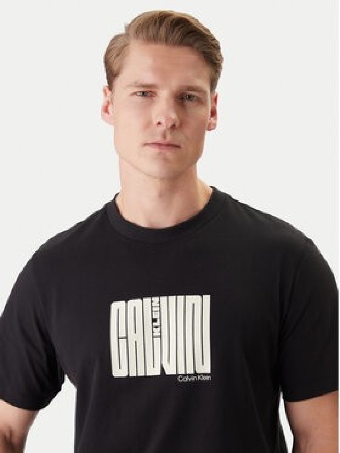 Calvin Klein T-Shirt Maze Graphic LV04RE832G Czarny Regular Fit