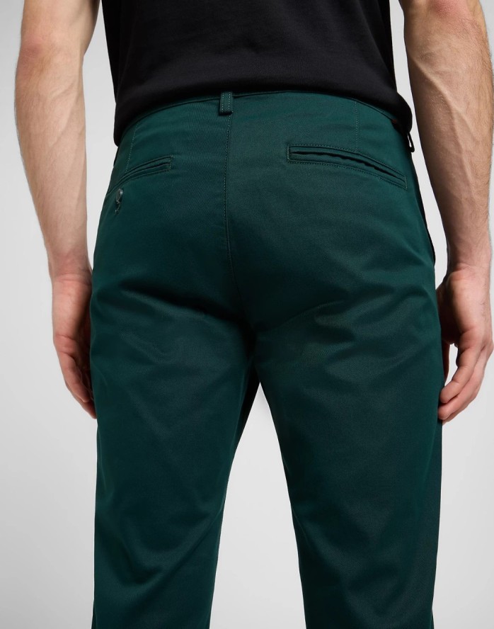 MESKIE SPODNIE LEE SLIM CHINO JADE FOREST 112370610