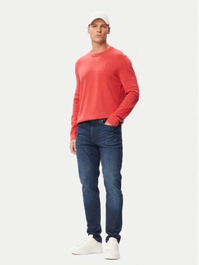 Tommy Jeans Sweter DM0DM22853 Koralowy Slim Fit