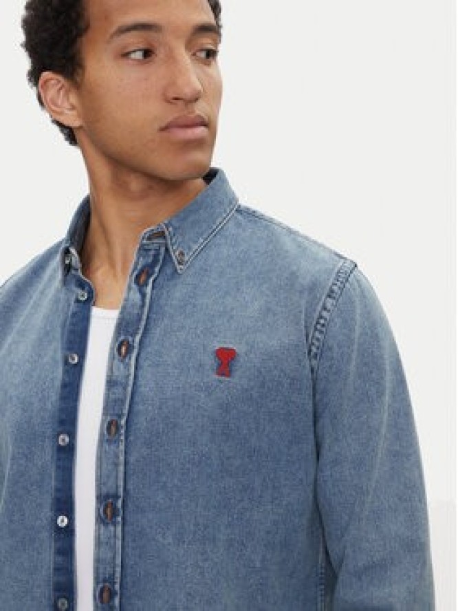 AMI Paris Koszula jeansowa USH063.DE0056 Niebieski Regular Fit