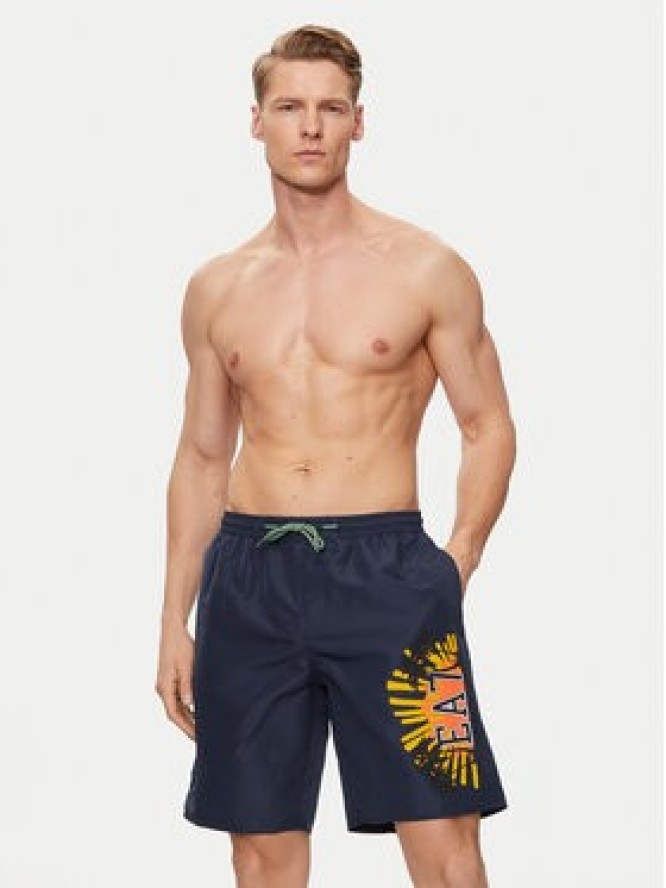 EA7 Emporio Armani Szorty kąpielowe 902047 4R751 06935 Granatowy Regular Fit