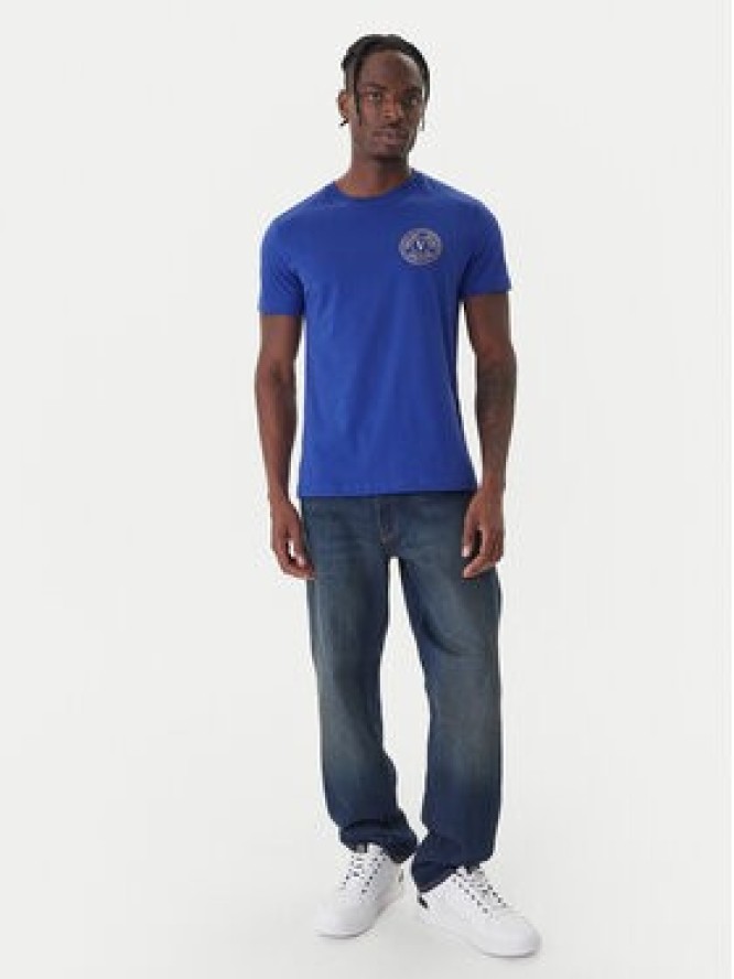 Versace Jeans Couture T-Shirt 79GAHT00 CJ00T Niebieski Regular Fit