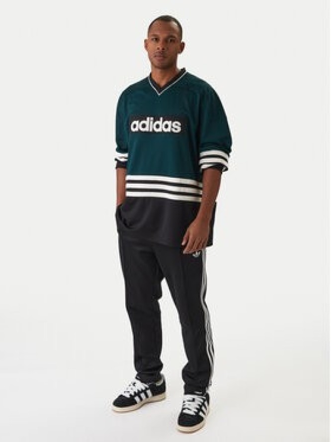 adidas Longsleeve JV8467 Zielony Loose Fit