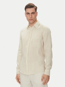 BOSS Koszula 50537381 Beżowy Regular Fit