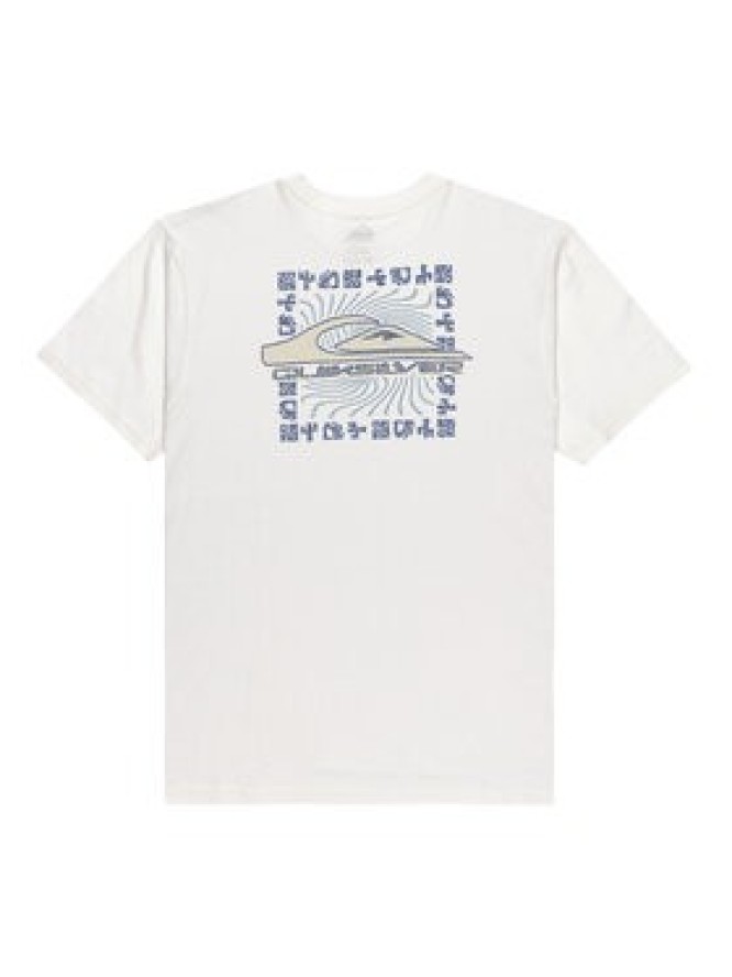Quiksilver T-Shirt Evo Border Lines EQYZT08191 Biały Regular Fit