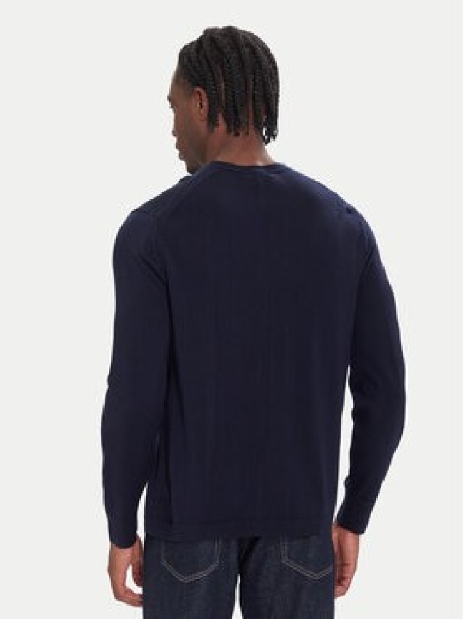 Calvin Klein Sweter LV04LB305G Granatowy Regular Fit
