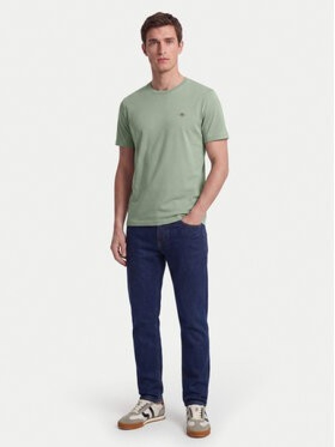 Gant T-Shirt Shield 2003184 Zielony jasny Regular Fit