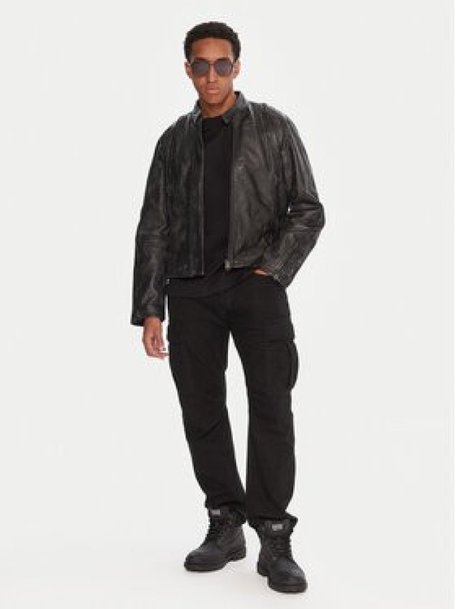 G-Star Raw Kurtka skórzana D26931-E082 Szary Regular Fit